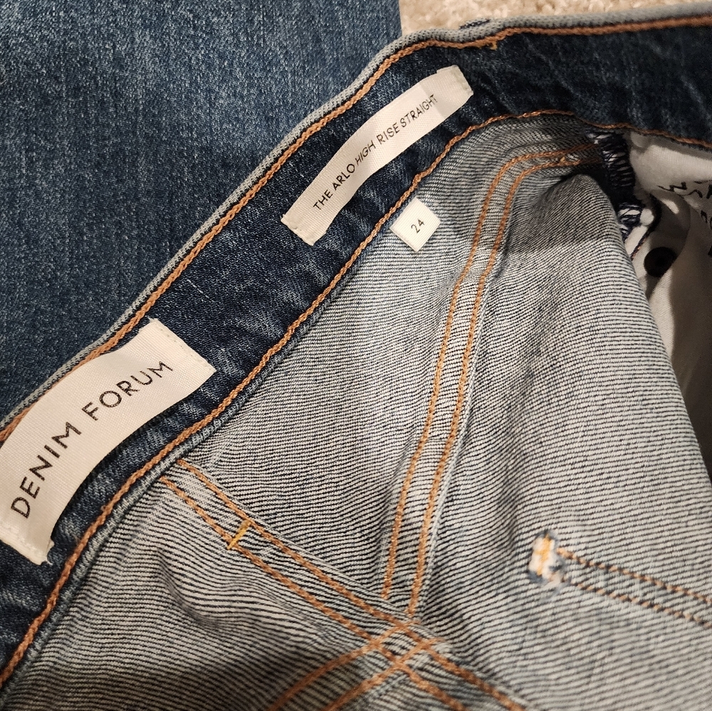 Denim Forum Women's Blue Straight Pants